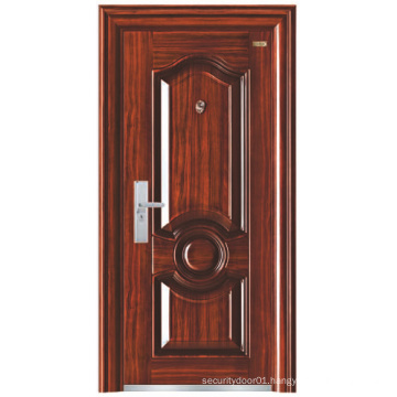 Walnut Colour Deep Embossing Steel Security Door